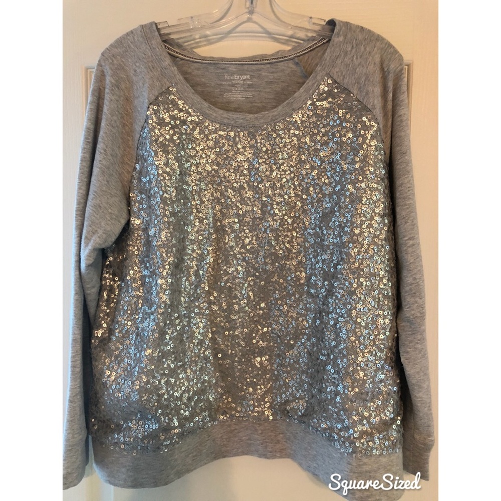 Silver sequined sweatshirt, Lane Bryant 14/16